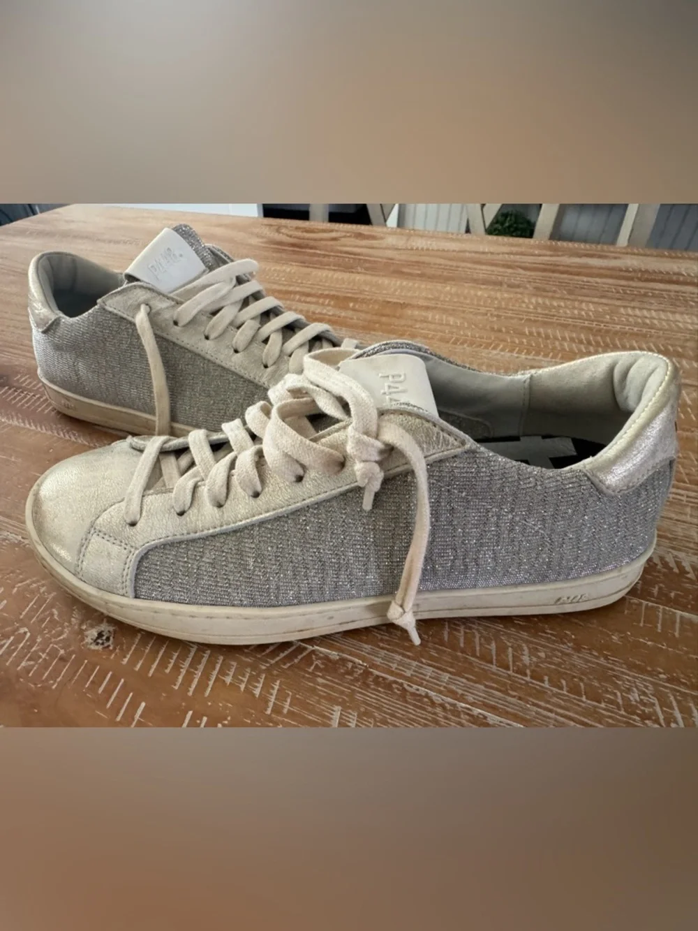 Women's P448 John Sneakers Gold Tahiti, 38/7.5-8, EUC - Picture 9 of 10